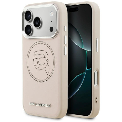 Karl Lagerfeld K Head Point Logo MagSafe Case for iPhone 17 Pro Max - Pink