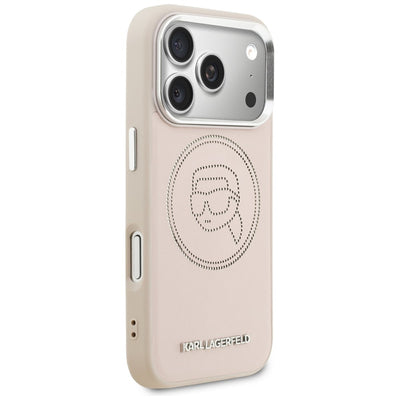 Karl Lagerfeld K Head Point Logo MagSafe Case for iPhone 17 Pro Max - Pink