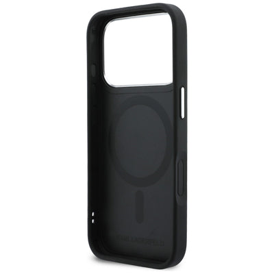 Karl Lagerfeld Karl & Choupette Back Logo MagSafe Case for iPhone 17 Pro - Black