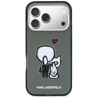 Karl Lagerfeld Karl & Choupette Back MagSafe Case for iPhone 17 Pro - Black