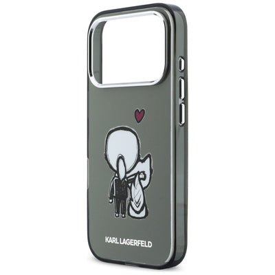 Karl Lagerfeld Karl & Choupette Back MagSafe Case for iPhone 17 Pro Max - Black