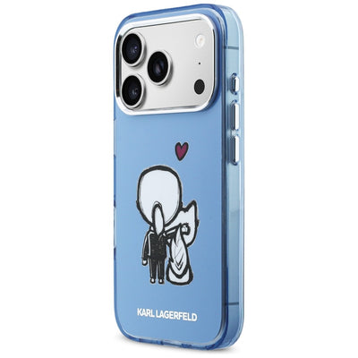 Karl Lagerfeld Karl & Choupette Back MagSafe Case for iPhone 17 Pro Max - Blue