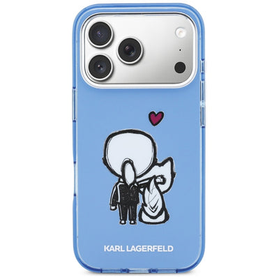 Karl Lagerfeld Karl & Choupette Back MagSafe Case for iPhone 17 Pro Max - Blue