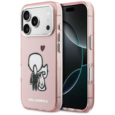 Karl Lagerfeld Karl & Choupette Back MagSafe Case for iPhone 17 Pro Max - Pink