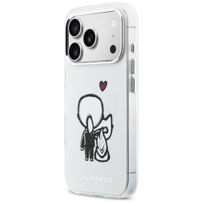 Karl Lagerfeld Karl & Choupette Back MagSafe Case for iPhone 17 Pro - Clear