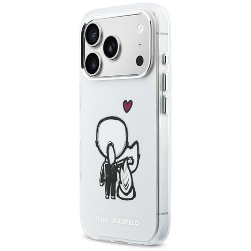 Karl Lagerfeld Karl & Choupette Back MagSafe Case for iPhone 17 Pro - Clear