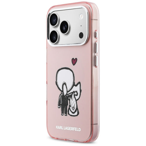 Karl Lagerfeld Karl & Choupette Back MagSafe Case for iPhone 17 Pro - Pink