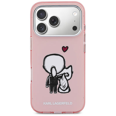 Karl Lagerfeld Karl & Choupette Back MagSafe Case for iPhone 17 Pro - Pink