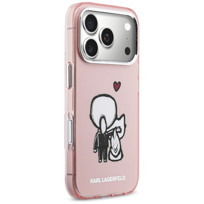 Karl Lagerfeld Karl & Choupette Back MagSafe Case for iPhone 17 Pro - Pink