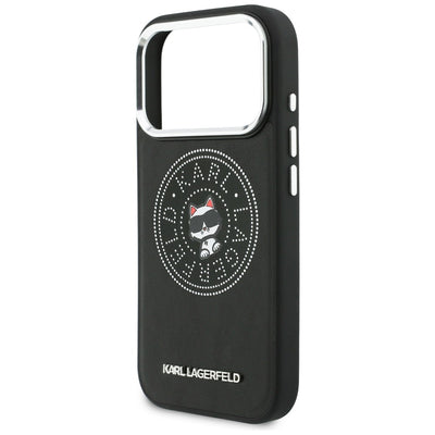 Karl Lagerfeld Point & Choupette Sketch MagSafe Case for iPhone 17 Pro Max - Black