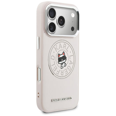 Karl Lagerfeld Point & Choupette Sketch MagSafe Case for iPhone 17 Pro - Pink