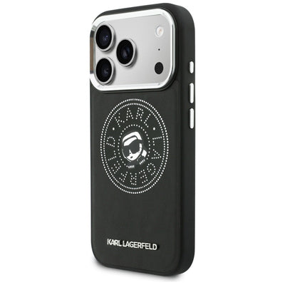Karl Lagerfeld Point & Karl Sketch MagSafe Case for iPhone 17 Pro Max - Black