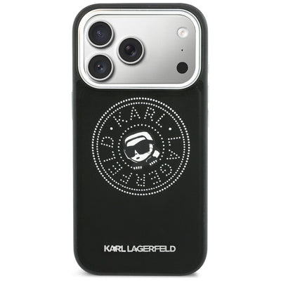 Karl Lagerfeld Point & Karl Sketch MagSafe Case for iPhone 17 Pro Max - Black