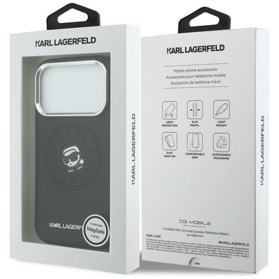 Karl Lagerfeld Point & Karl Sketch MagSafe Case for iPhone 17 Pro Max - Black