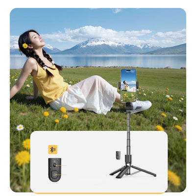Selfie stick Orico SPV90 aluminum mini tripod Bluetooth 360 degree rotation - black