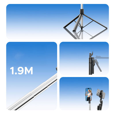 Selfie stick Orico SPM190 tripod 1/4" for phone camera with 360 degree rotation Bluetooth 5.2 - black