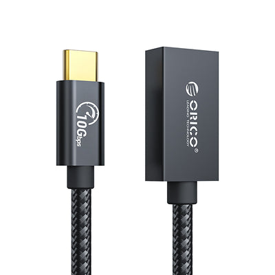 Orico CAF31 USB-C - USB-A 3.1 Gen 2 10Gbps 30cm OTG adapter - black