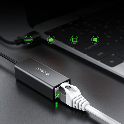 Orico XC-R45-V1 USB-C to RJ45 Gigabit Ethernet 1 Gbps Network Adapter - Black
