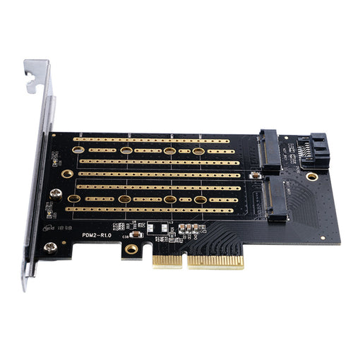Orico PDM2 PCI-E 3.0 x4 Expansion Card for M.2 NVMe and SATA Drives - Black