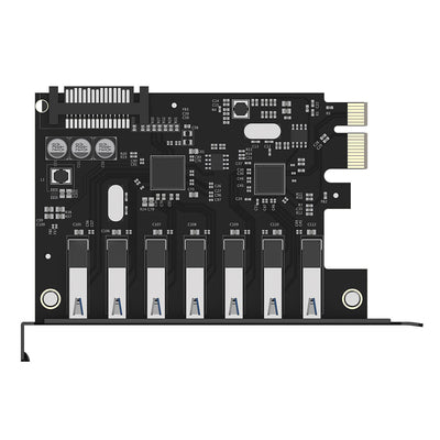 Orico PVU3 PCI-E 7x USB 3.0 Expansion Card for Desktop - Black