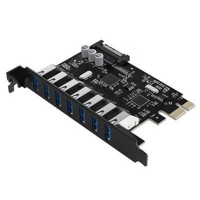 Orico PVU3 PCI-E 7x USB 3.0 Expansion Card for Desktop - Black