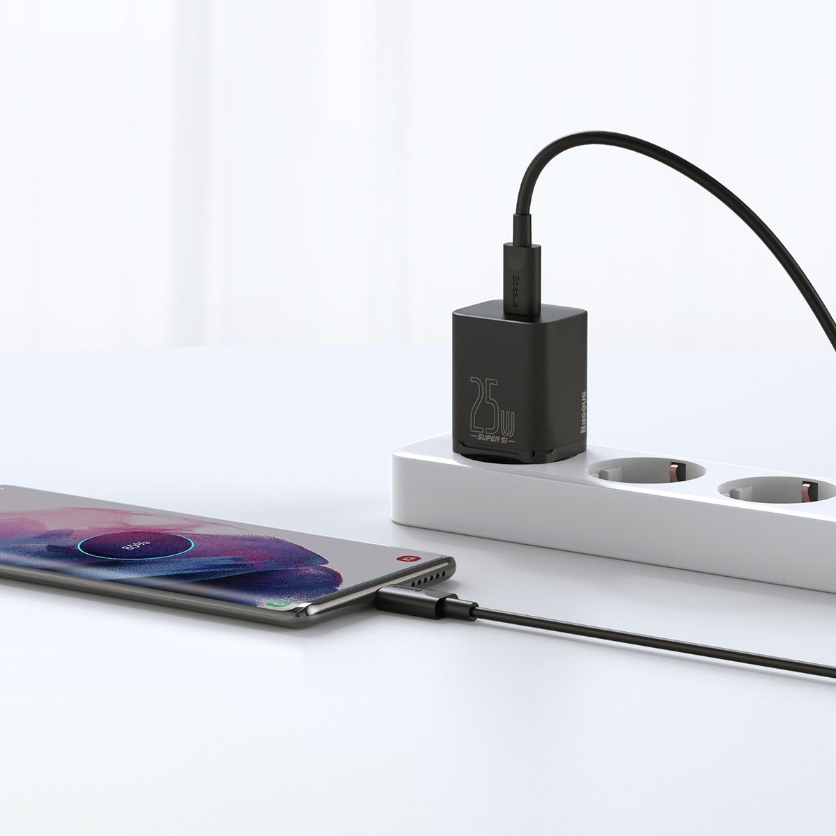 Baseus Super Si Quick Charger 1C 25W with USB-C cable for USB-C 1m (black) - Product Image 11