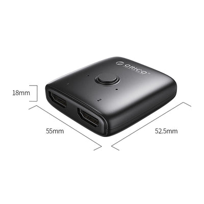 Orico AS2-A1 HDMI Adapter Bi-directional Splitter - Black