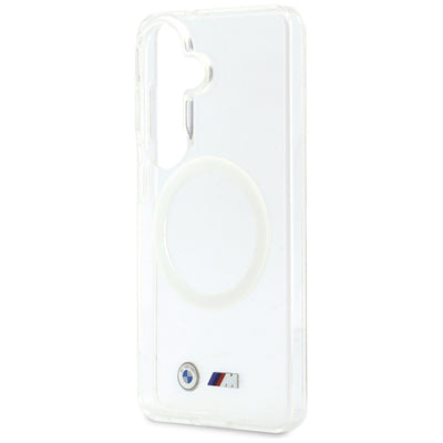 BMW IML Shockproof Metal Logo MagSafe Case for Samsung Galaxy S26 - Transparent