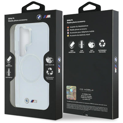 BMW IML Shockproof Metal Logo MagSafe Case for Samsung Galaxy S26 Ultra - Transparent