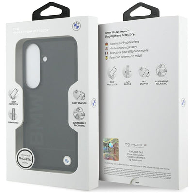 BMW Leather Hot Stamp MagSafe Case for Samsung Galaxy S26 - Black