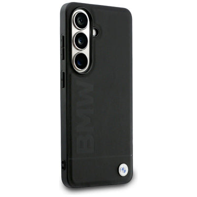 BMW Leather Hot Stamp MagSafe Case for Samsung Galaxy S26 Plus - Black
