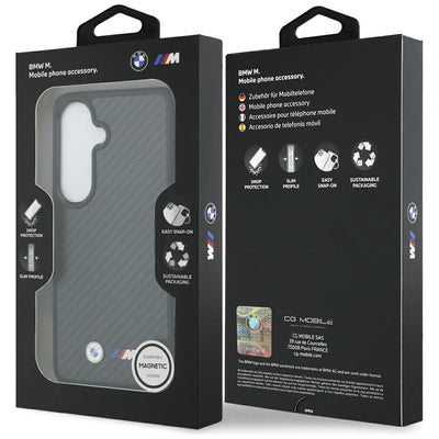 BMW M Kevlar Logo MagSafe Case for Samsung Galaxy S26 - Black