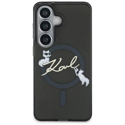 Karl Lagerfeld IML KC Script MagSafe Case for Samsung Galaxy S26 Plus - Black