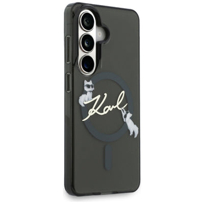 Karl Lagerfeld IML KC Script MagSafe Case for Samsung Galaxy S26 Plus - Black