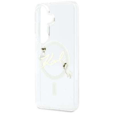 Karl Lagerfeld IML KC Script MagSafe Case for Samsung Galaxy S26 Plus - Transparent