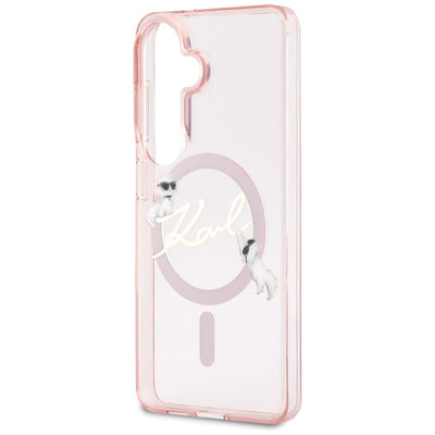 Karl Lagerfeld IML KC Script MagSafe Case for Samsung Galaxy S26 - Pink
