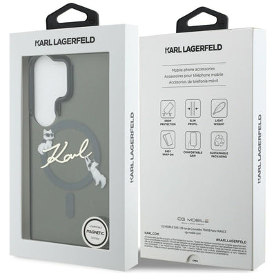 Karl Lagerfeld IML KC Script MagSafe Case for Samsung Galaxy S26 Ultra - Black