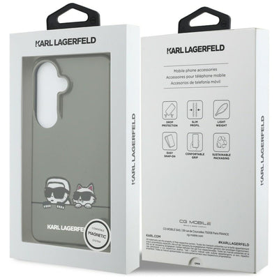 Karl Lagerfeld IML Peekaboo Karl&Choupette MagSafe Case for Samsung Galaxy S26 - Black