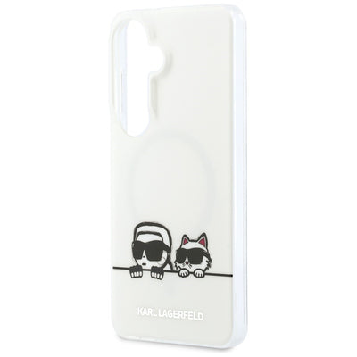 Karl Lagerfeld IML Peekaboo Karl&Choupette MagSafe Case for Samsung Galaxy S26 - Transparent