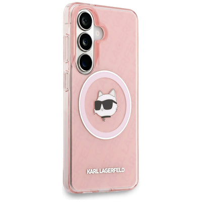 Karl Lagerfeld IML Repeated Choupette MagSafe Case for Samsung Galaxy S26 Plus - Pink