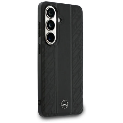 Mercedes Laurel Leaves Vertical Stripes MagSafe Case for Samsung Galaxy S26 - Black