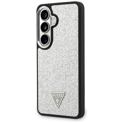Etui Guess Fixed Glitter Triangle MagSafe na Samsung Galaxy S26 - srebrne