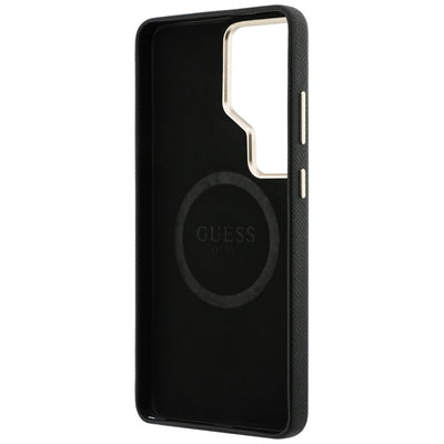 Guess Rhinestone Round Logo MagSafe Case for Samsung Galaxy S26 Ultra - Black