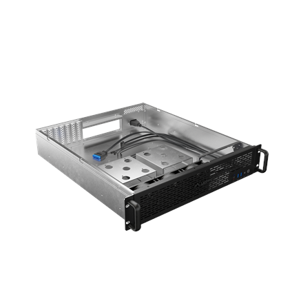 Lanberg Rackmount Server Chassis ATX 520/12 19"/2U | SC01-5202-12B | Black