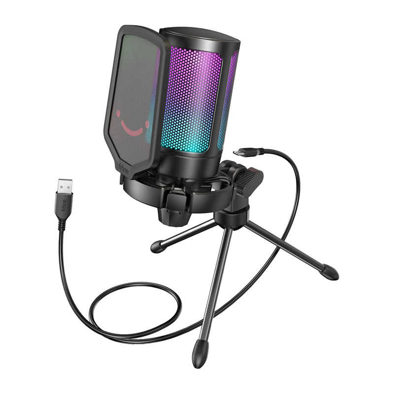Fifine A6V condenser gaming microphone (black) - Image 1