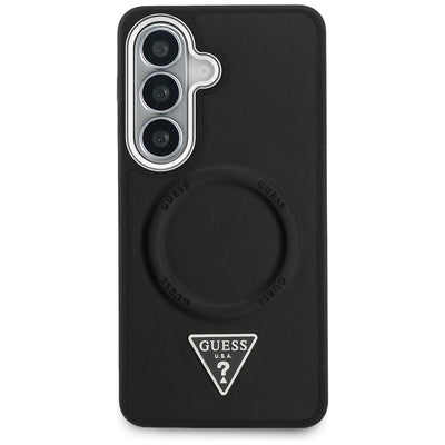 Guess Embossed Ring Triangle Logo MagSafe case for Samsung Galaxy S26 - black