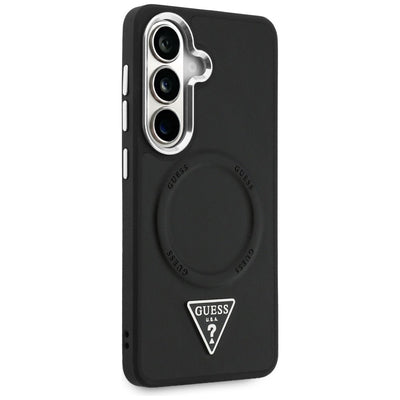 Guess Embossed Ring Triangle Logo MagSafe case for Samsung Galaxy S26 - black