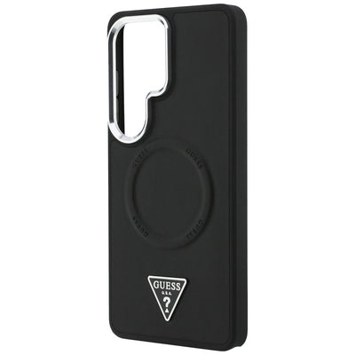 Guess Embossed Ring Triangle Logo MagSafe Case for Samsung Galaxy S26 Ultra - Black