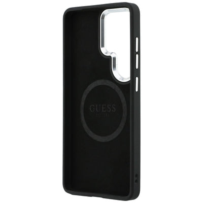 Guess Embossed Ring Triangle Logo MagSafe Case for Samsung Galaxy S26 Ultra - Black