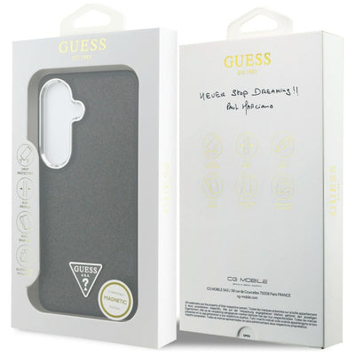 Guess Fixed Glitter Triangle MagSafe case for Samsung Galaxy S26+ - black
